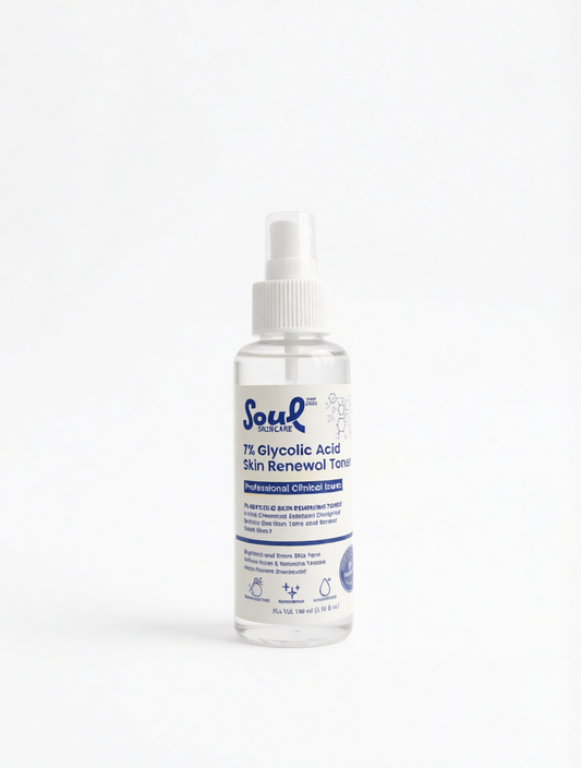 7% Glycolic Acid Toner for Face - Skin Renewal & Brightening Toner 100ml | Soul Skincare