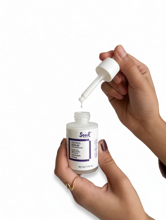 Retinol Serum with Hyaluronic Acid 30ml - Anti-Aging Face Serum | Soul Skincare