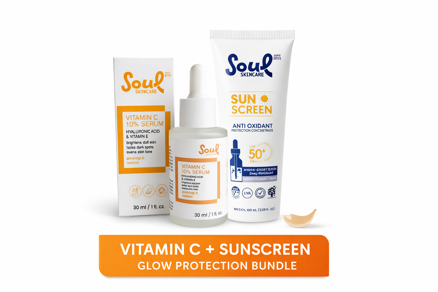 Starter Glow Kit - Vitamin C Serum & Sunscreen Bundle | Soul Skincare